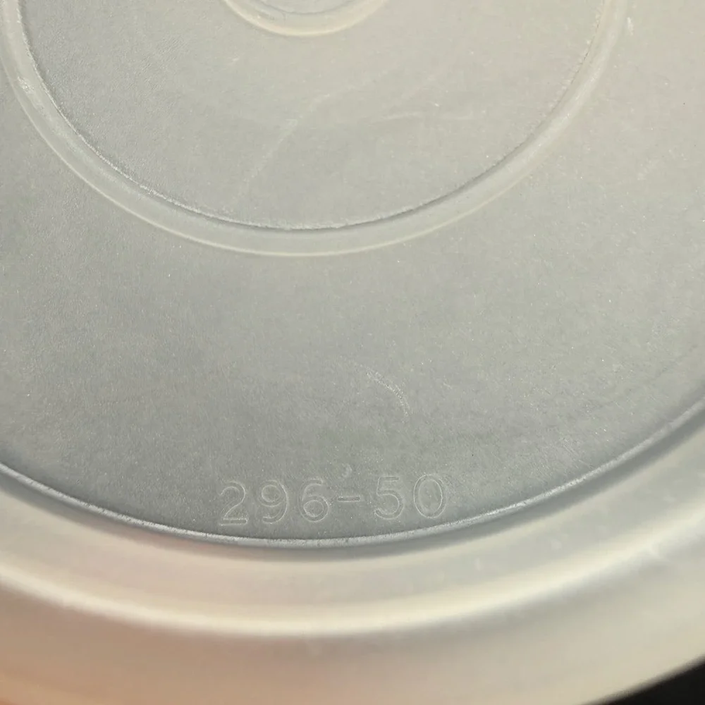 Tupperware Replacement Lids 296-50 Sheer White Round Seal 3 Inch Set of 3 USA